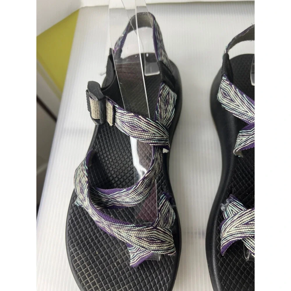 Chaco Z Cloud 2 Womens Purple Grey Geometric Strappy Toe Loop Sandals Size 8